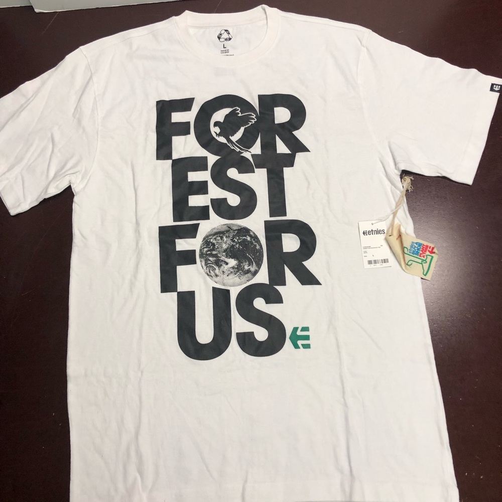 Ethnies Forest recycle white T-shirt large